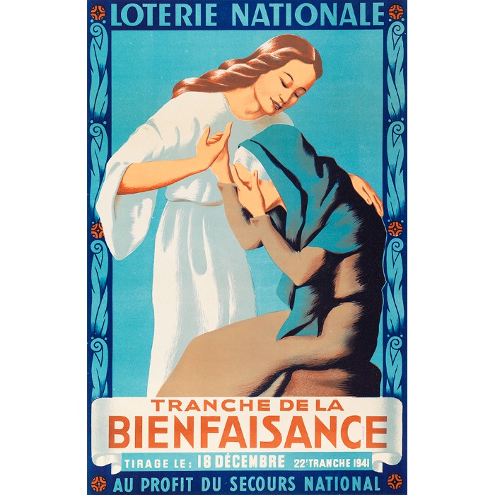 [인테리어 그림 액자 판넬]프랑스 빈티지 포스터 광고12 복권